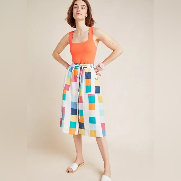 Anthropologie Dresses & Skirts - Corey Lynn Calter Piet Linen Midi Skirt